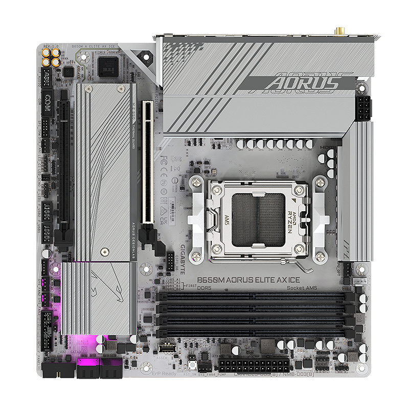 GIGABYTE B650M AORUS ELITE AX ICE motherboard - Billede 5